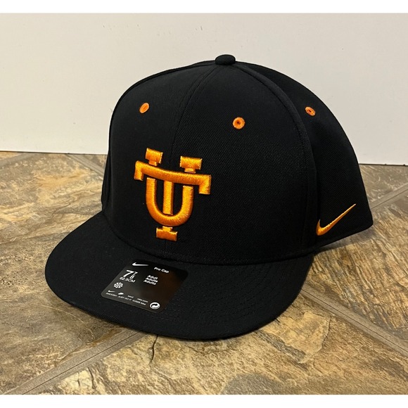 Nike Other - Nike Pro Cap Men 7 5/8 Black NWT Tennessee UT Dri-FIT Fitted Hat Flat Bill